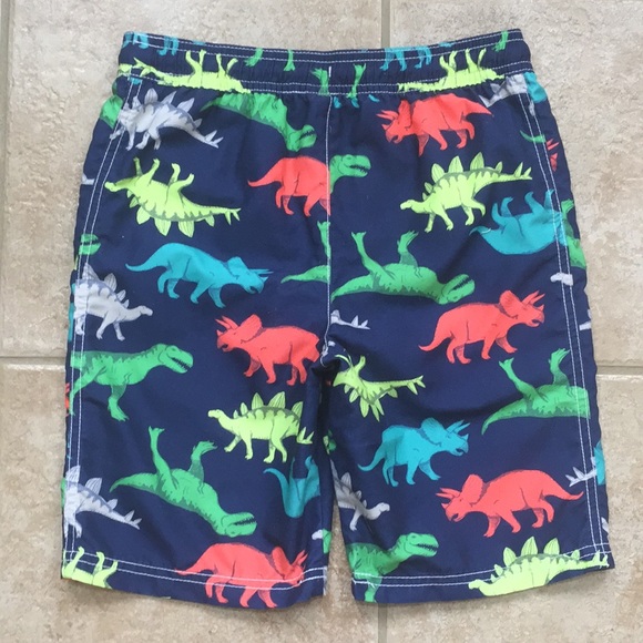 Carter’s Boys Dinosaur Rash Guard and Swim Shorts Trunks - Picture 8 of 12